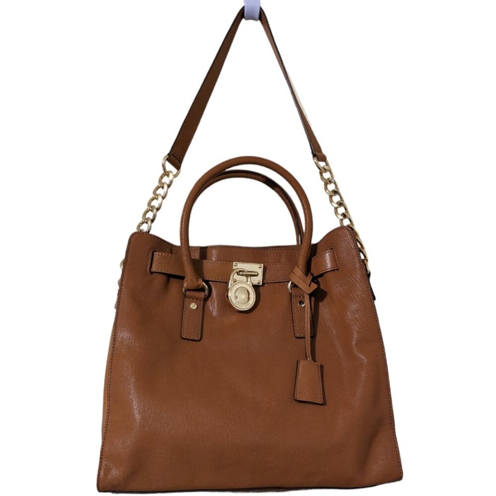 MICHAEL Michael Kors Tan Leather Large Hamilton North South Tote